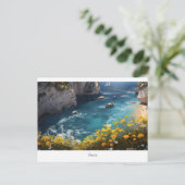 Schöner Strand in Griechenland Postkarte (Stehend Vorderseite)