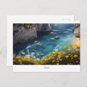 Schöner Strand in Griechenland Postkarte (Vorne/Hinten)