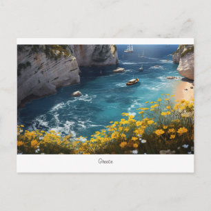 Schöner Strand in Griechenland Postkarte