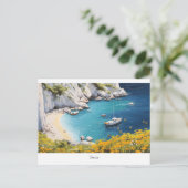 Schöner Strand in Griechenland Postkarte (Stehend Vorderseite)