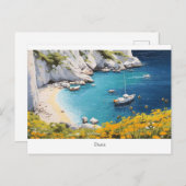 Schöner Strand in Griechenland Postkarte (Vorne/Hinten)