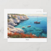 Schöner Strand in Griechenland Postkarte (Vorne/Hinten)