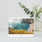 Schöner Strand in Griechenland Postkarte (Stehend Vorderseite)