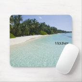 Schöner Strand in Malediven Mousepad (Mit Mouse)