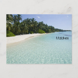 Schöner Strand in Malediven Postkarte