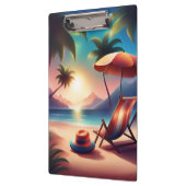 schöner Strand Klemmbrett (Links)