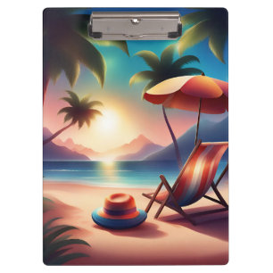 schöner Strand Klemmbrett