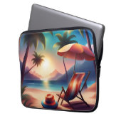 schöner Strand Laptopschutzhülle (Vorderseite Links)