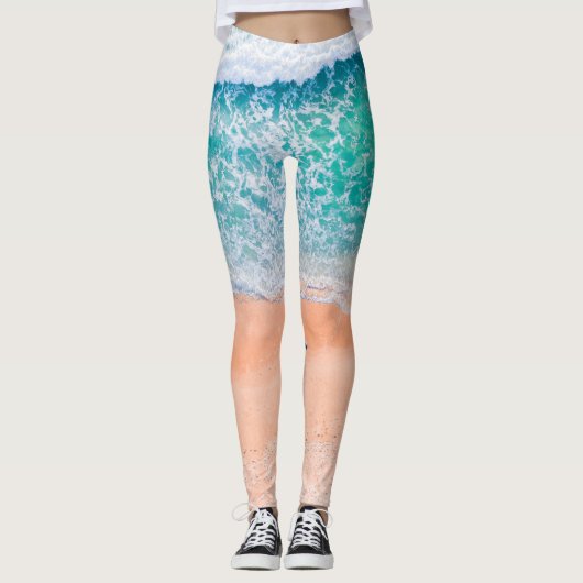 Schöner Strand Leggings (Vorderseite)