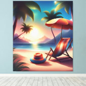 schöner Strand Leinwanddruck (Insitu (Holzboden))