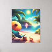 schöner Strand Leinwanddruck (Vorderseite)