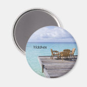 Schöner Strand Magnet (Vorderseite/Rückseite)