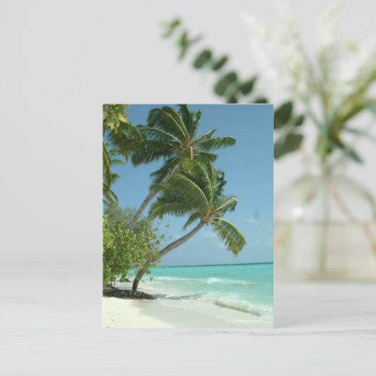 Schöner Strand, Malediven Postkarte (Stehend Vorderseite)