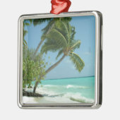 Schöner Strand, Malediven Silbernes Ornament (Links)