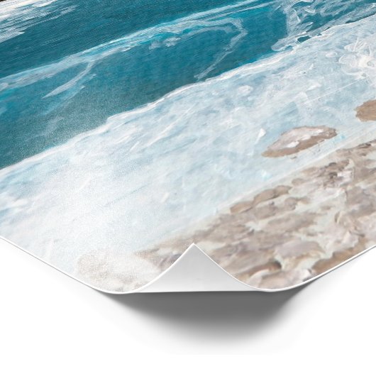 Schöner Strand | Meer, Strand, Ozean | Italien Fotodruck (Ecke)