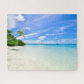 Schöner Strand mit Palmen und tropischen Inseln Puzzle (Horizontal)