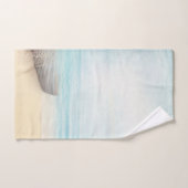 Schöner Strand mit Rowboat & Fishing Net Badhandtuch Set (Handtuch)