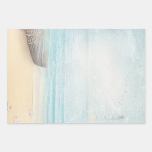 Schöner Strand mit Rowboat & Fishing Net Geschenkpapier Set (Vorderseite 2)