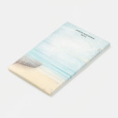 Schöner Strand mit Rowboat & Fishing Net Post-it Klebezettel (angewinkelt)