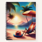 schöner Strand Notizblock (Vorderseite)