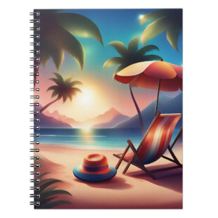 schöner Strand Notizblock