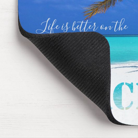 Schöner Strand, Palm, Personalisiert Mousepad (Ecke)