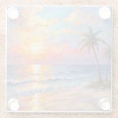 Schöner Strand & Palmen Untersetzer (Rückseite)