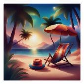 schöner Strand Poster (Vorderseite)