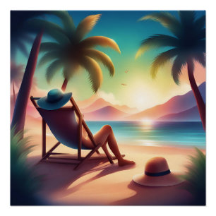 schöner Strand Poster