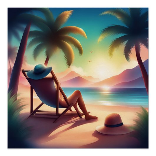 schöner Strand Poster (Vorderseite)