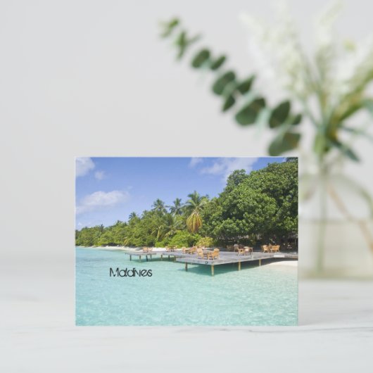 Schöner Strand Postkarte (Stehend Vorderseite)