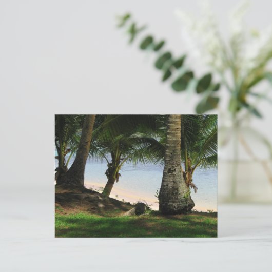 Schöner Strand Postkarte (Stehend Vorderseite)