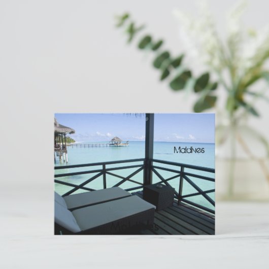 Schöner Strand Postkarte (Stehend Vorderseite)