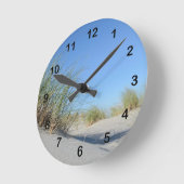 schöner Strand Runde Wanduhr (Winkel)