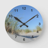 schöner Strand Runde Wanduhr (Vorderseite)