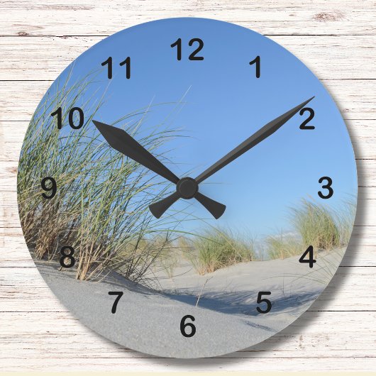 schöner Strand Runde Wanduhr