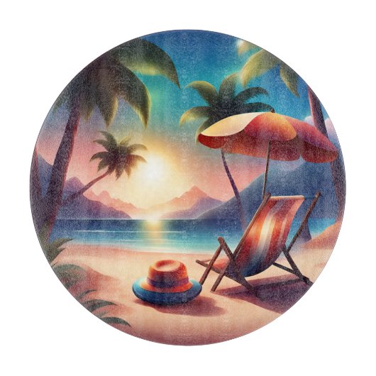 schöner Strand Schneidebrett (Vorderseite)