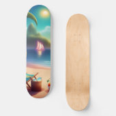 schöner Strand Skateboard (Vorderseite)