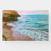 Schöner Strand Sonnenuntergang Banner (Horizontal)