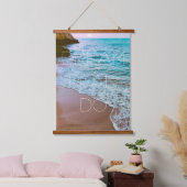 Schöner Strand Sonnenuntergang Wandteppich Mit Holzrahmen (Schlafzimmer)