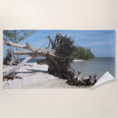 Schöner Strand Strandtuch (Vorderseite)