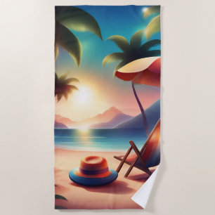 schöner Strand Strandtuch