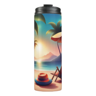 schöner Strand Thermosbecher