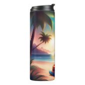 schöner Strand Thermosbecher (Nach links gedreht)