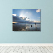 Schöner Strand und Himmel Leinwanddruck (Insitu (Holzboden))