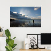 Schöner Strand und Himmel Poster (Heimbüro)