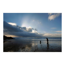 Schöner Strand und Himmel