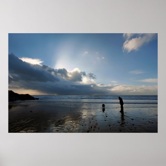 Schöner Strand und Himmel Poster (Vorne)