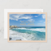 SCHÖNER STRAND VON APOLLONAS IN NAXOS, GRIECHENLAN POSTKARTE (Vorne/Hinten)