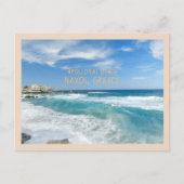 SCHÖNER STRAND VON APOLLONAS IN NAXOS, GRIECHENLAN POSTKARTE (Vorderseite)